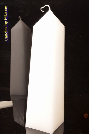 Obelisk Kerze, LILAC METALLIC, höhe: 34 cm