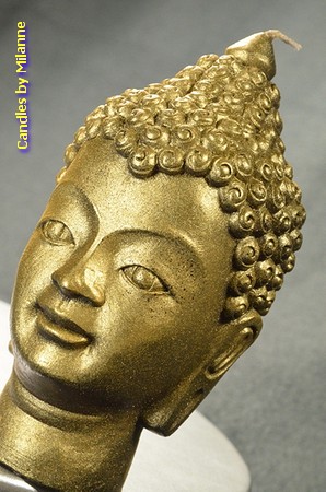 Buddha kaars, in GOUD, H: 15 cm