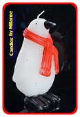 Pinguin kaars, H: 14 cm
