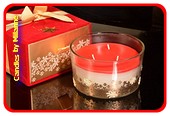 3-Dochten ROTE Kerze in einer luxuriösen Geschenkbox 